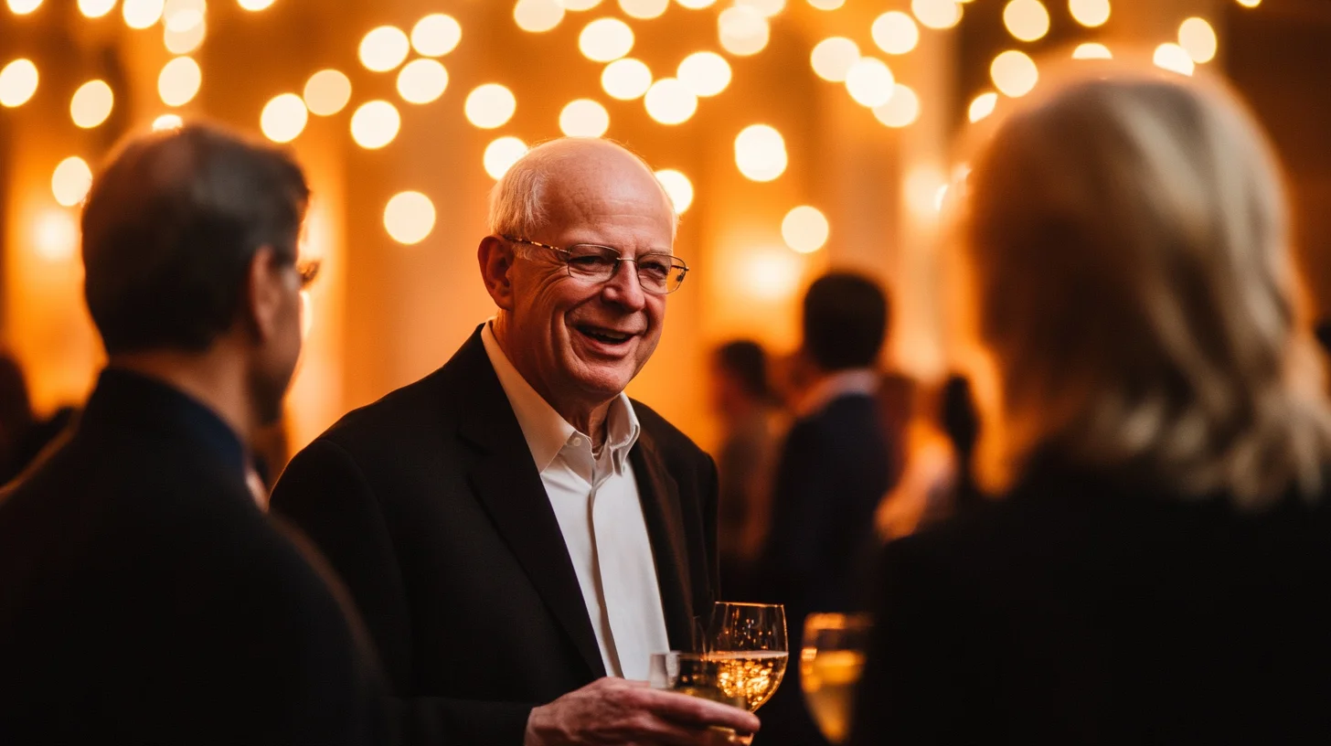 Professional event photographer capturing candid moments at a corporate celebration on the South Shore of Massachusetts
