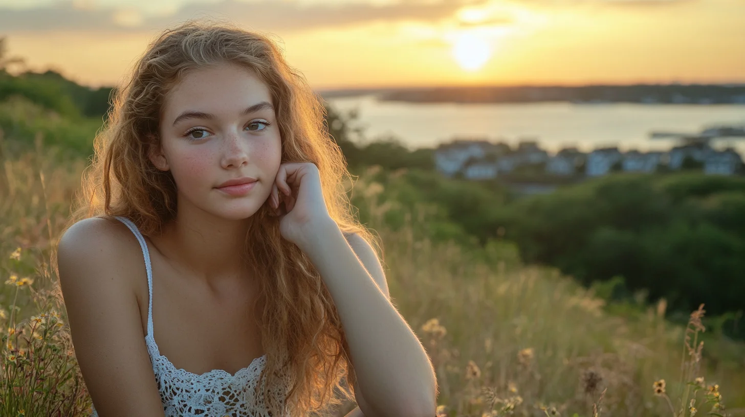 Senior portrait session with car on the South Shore of Massachusetts