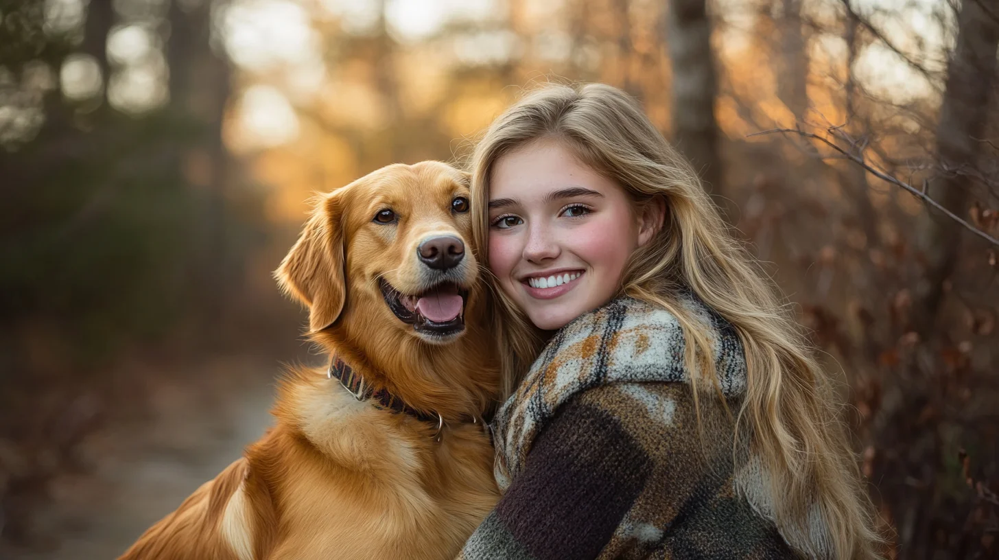Senior portrait session with dog on the South Shore of Massachusetts