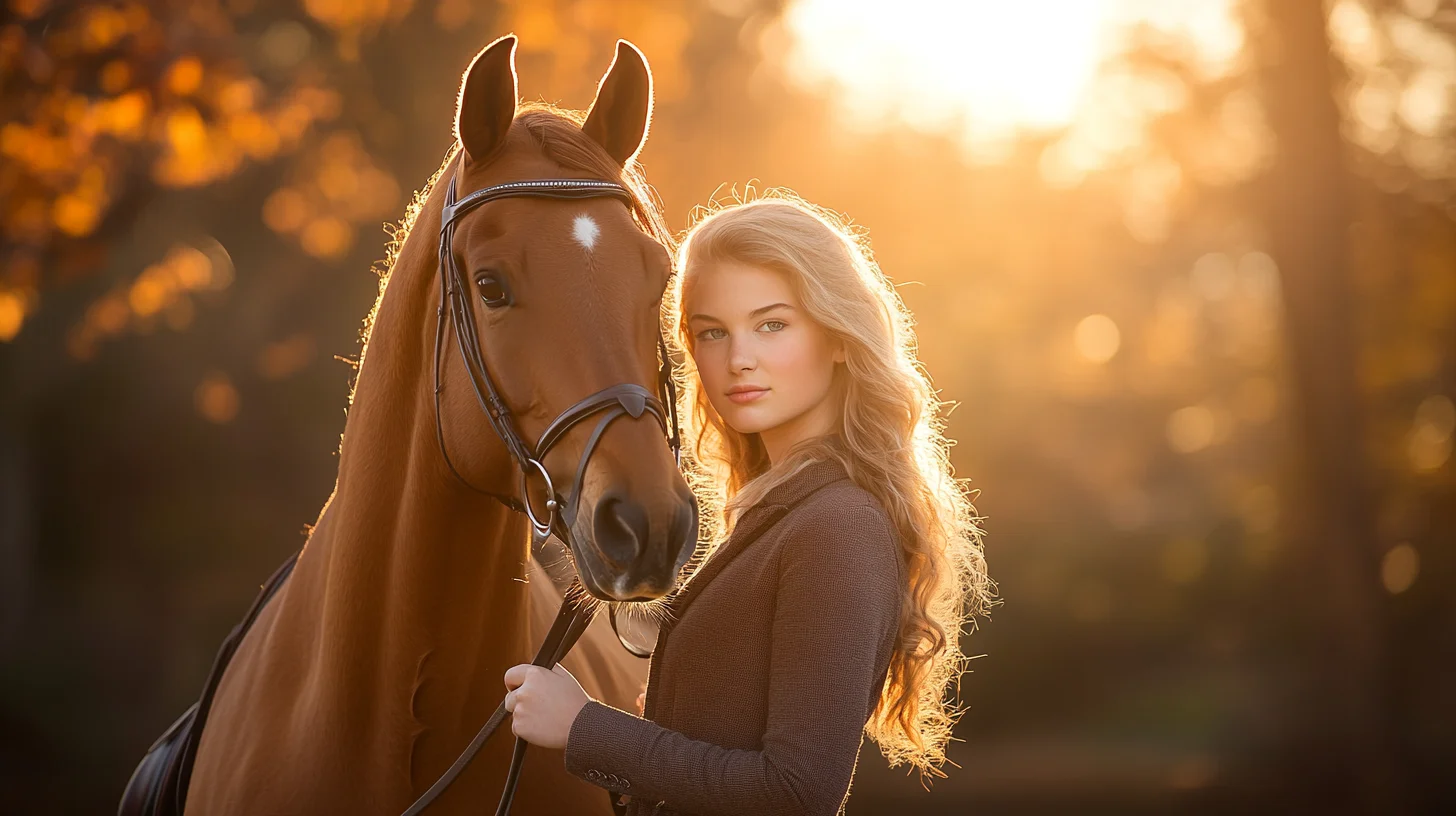Senior portrait session with horse on the South Shore of Massachusetts
