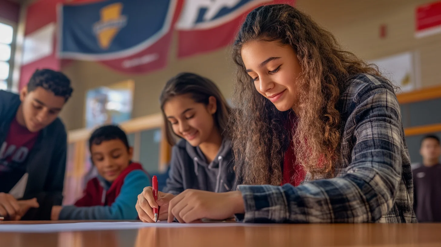 Signing day photography for South Shore Massachusetts high school athletes — commitment ceremony coverage at golden hour with college banner and letter of intent