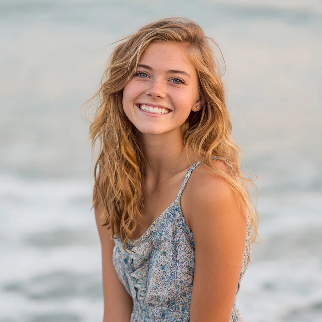 High school senior portrait example from a South Shore session