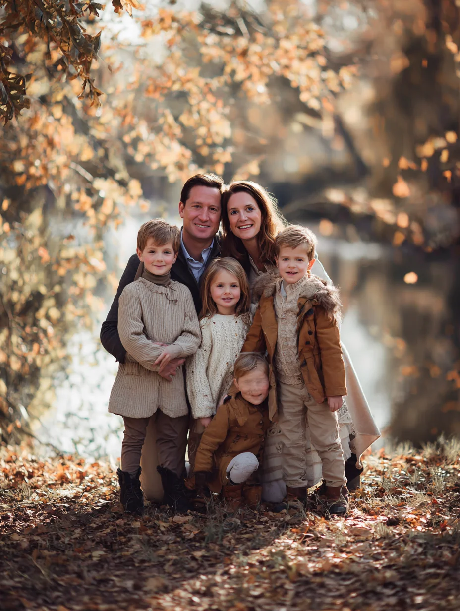 Relaxed and natural family portrait session outdoors