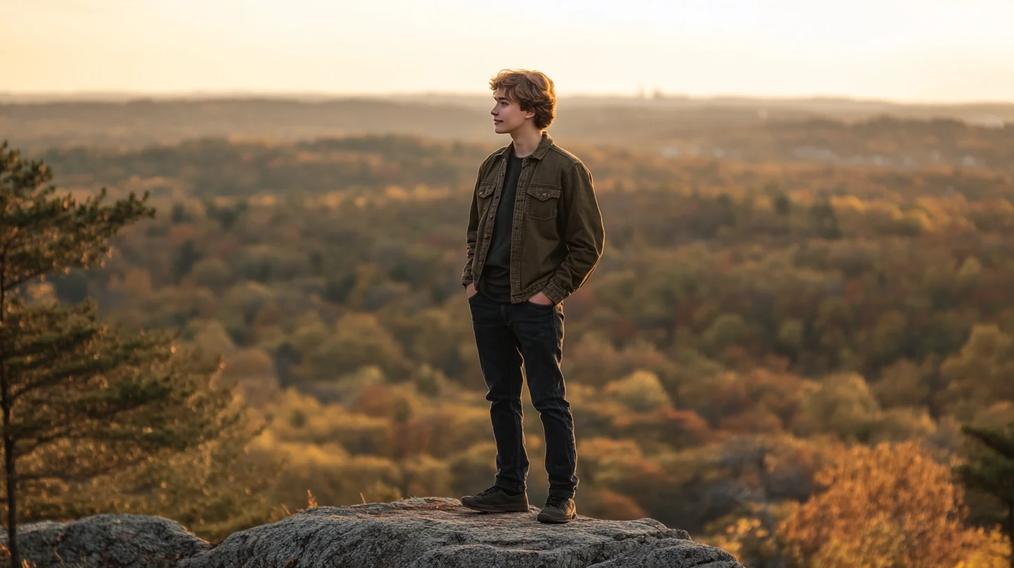Outdoor portrait session in Milton, Massachusetts on the South Shore