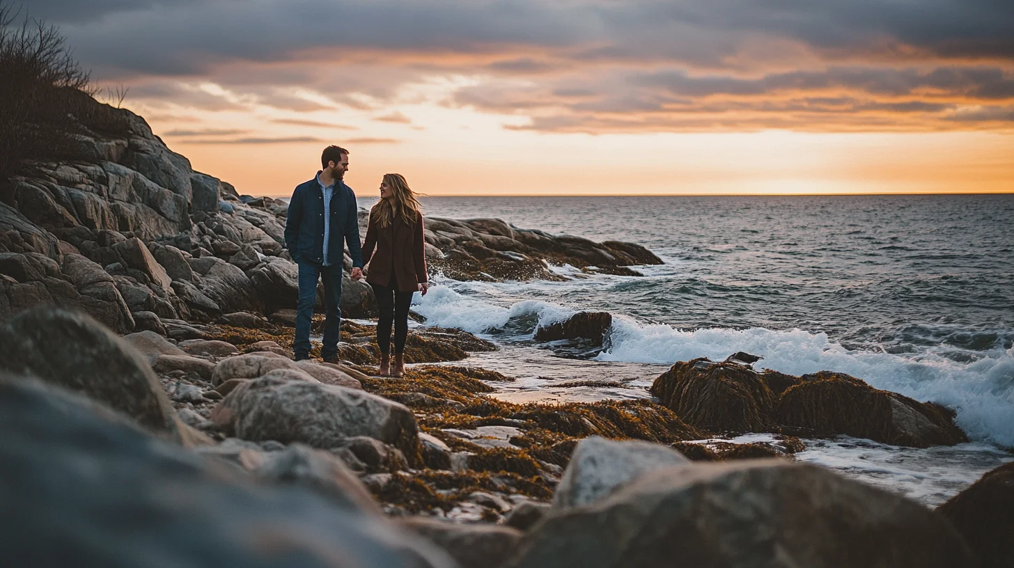 Engagement session in Scituate MA — South Shore Photography